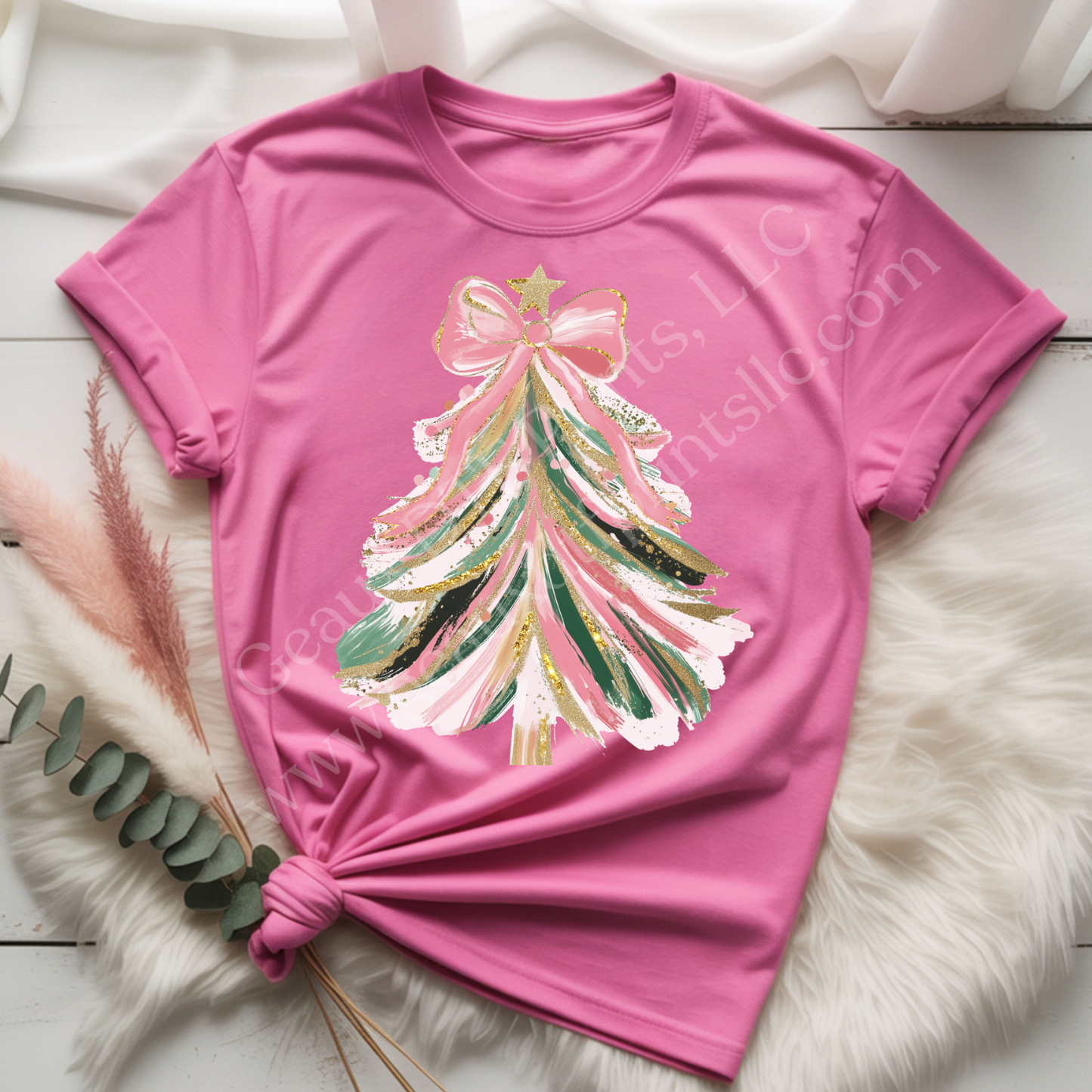Pink Painted Tree DTF Single Print