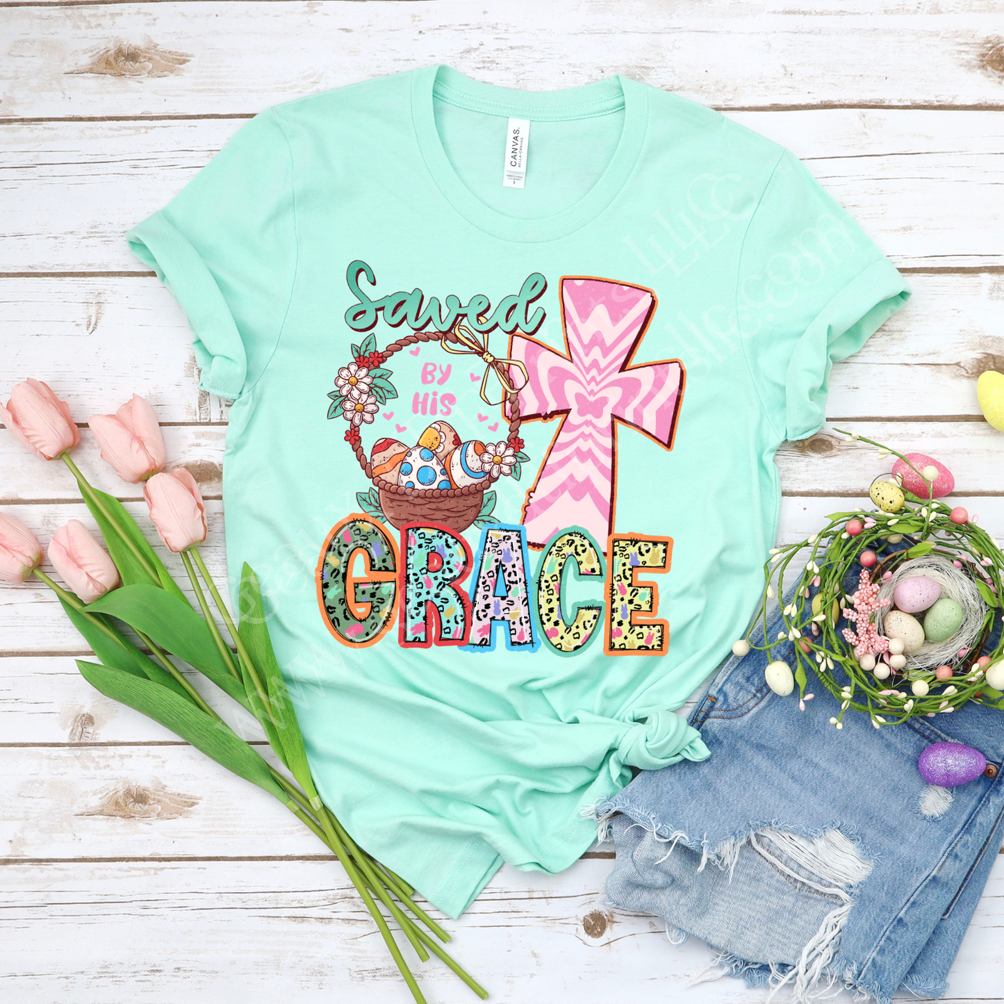 Saved By His Grace DTF Single Print