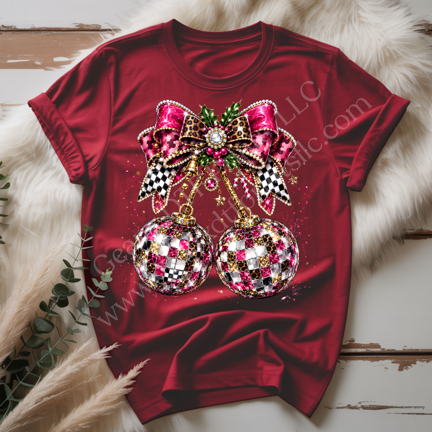 Ornament Cherries DTF Single Print