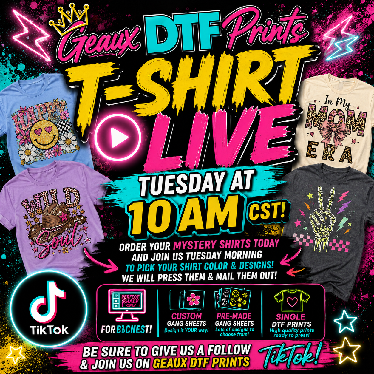 Mystery Tees - Next Live August 25, 2026 - 10:00 am CST