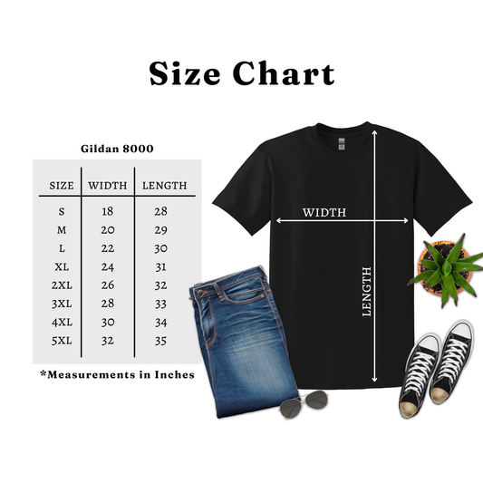 Adult Gildan Dryblend T-Shirt 8000 - Unisex - For Pressed Apparel Only!