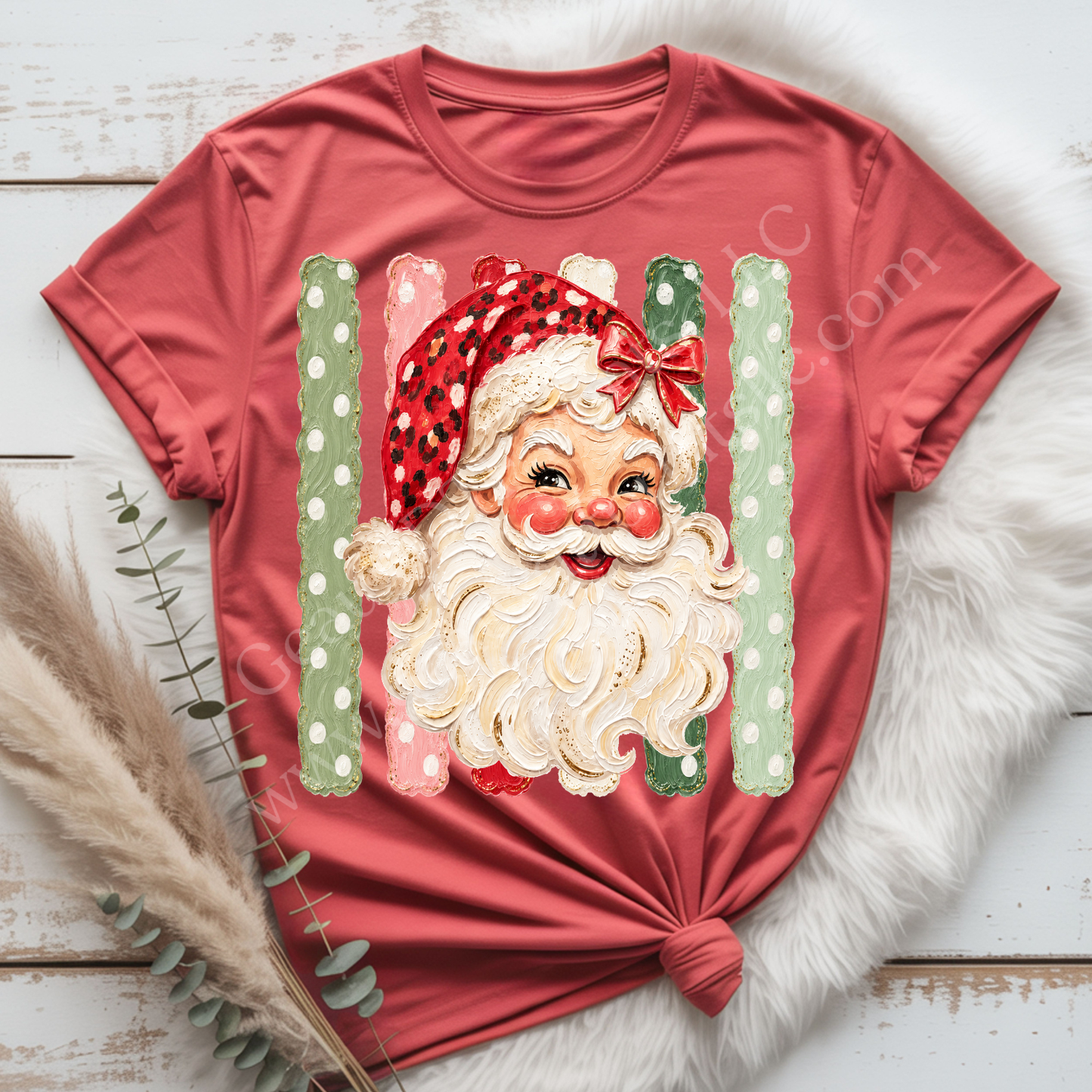 Stripes & Santa DTF Single Print