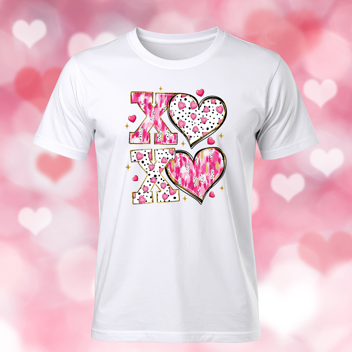 XOXO Hearts Single DTF Print