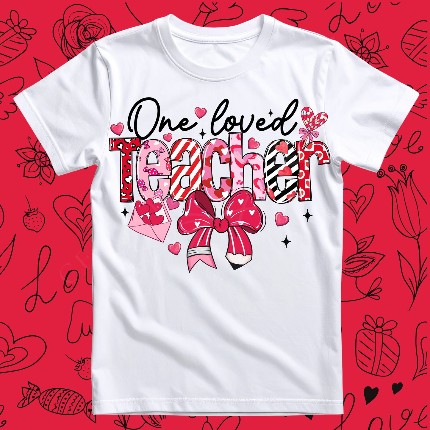 One Loved Teacher Single DTF Print