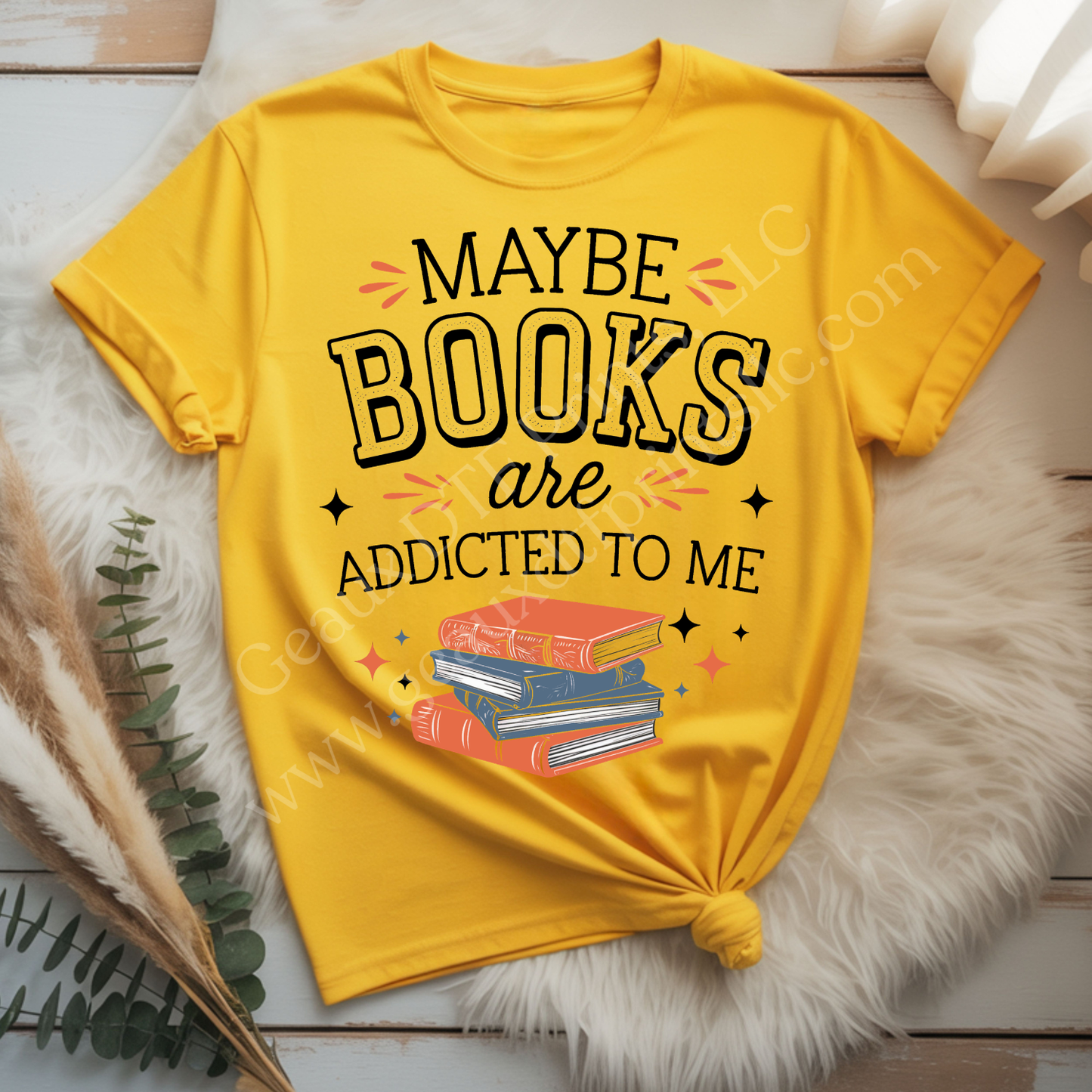 Books are addicted to me DTF Single Print