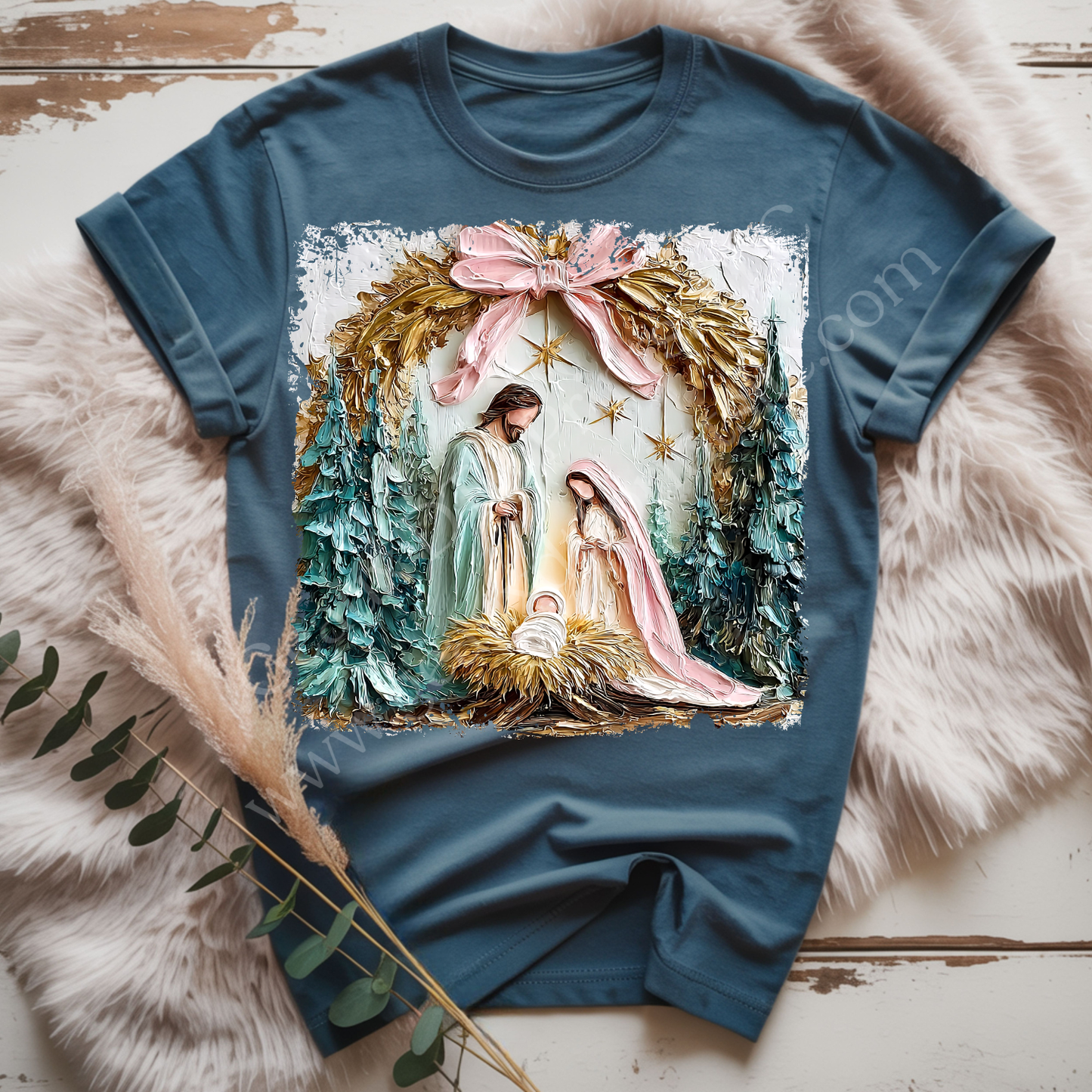Painted Nativity Scene DTF Single Print