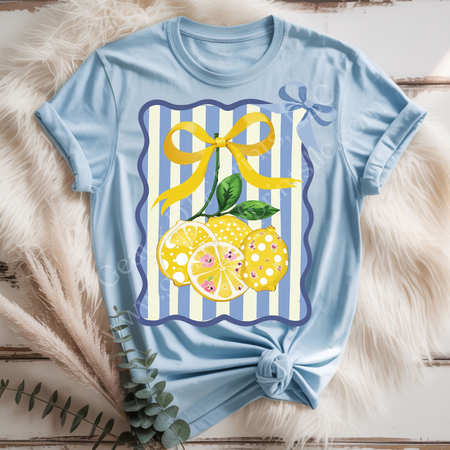 Lemon Bow DTF Single Print