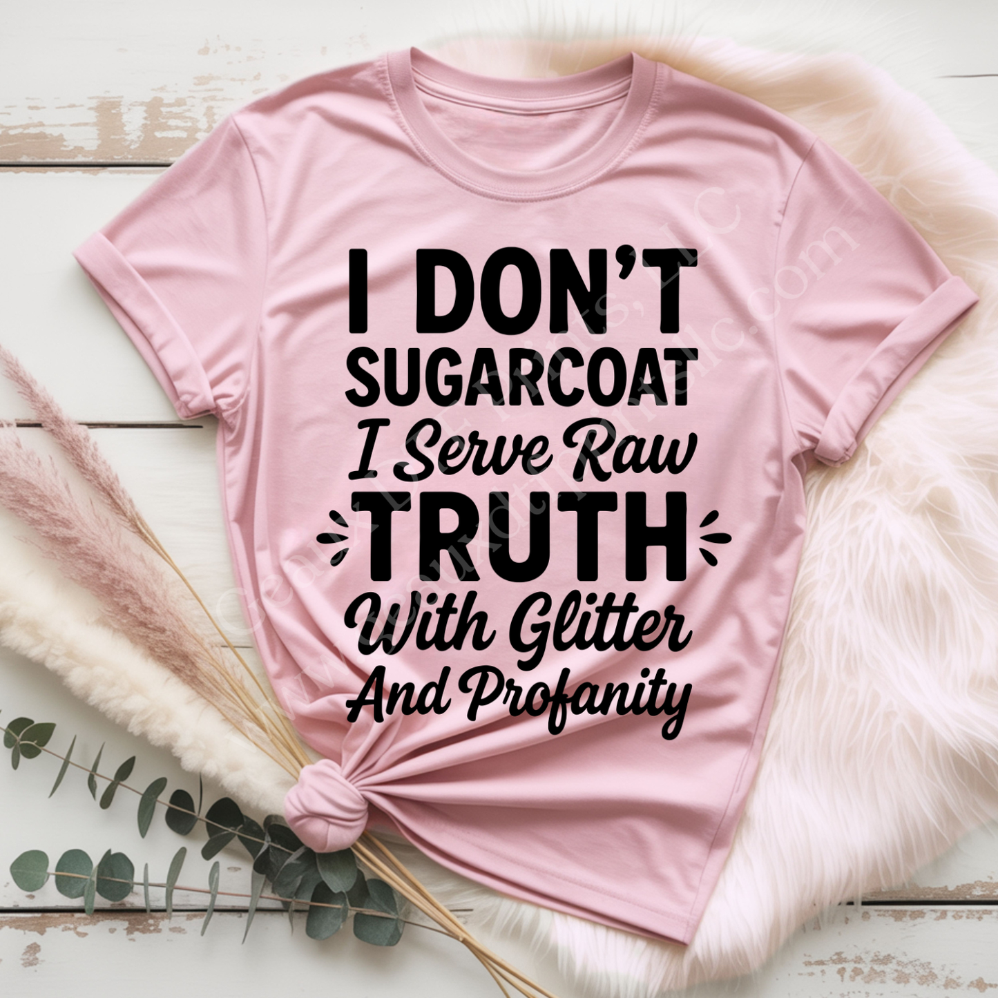 Glitter and Profanity DTF Single Print