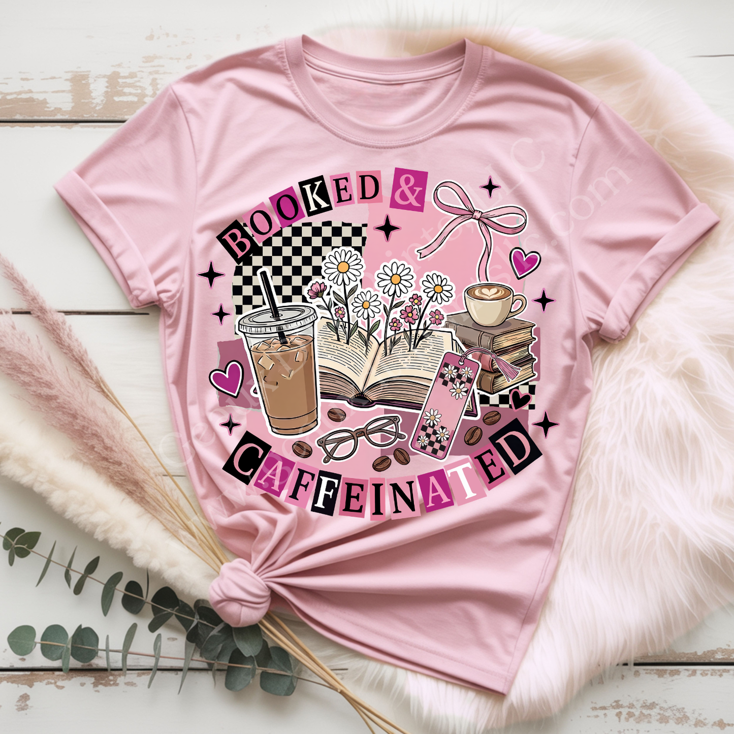 Booked & Caffeinated DTF Single Print