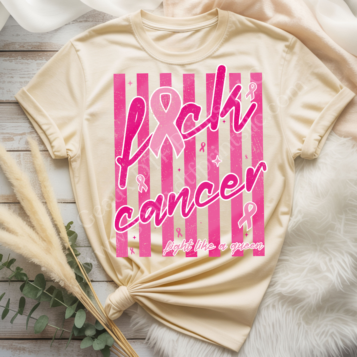 F Cancer DTF Single Print