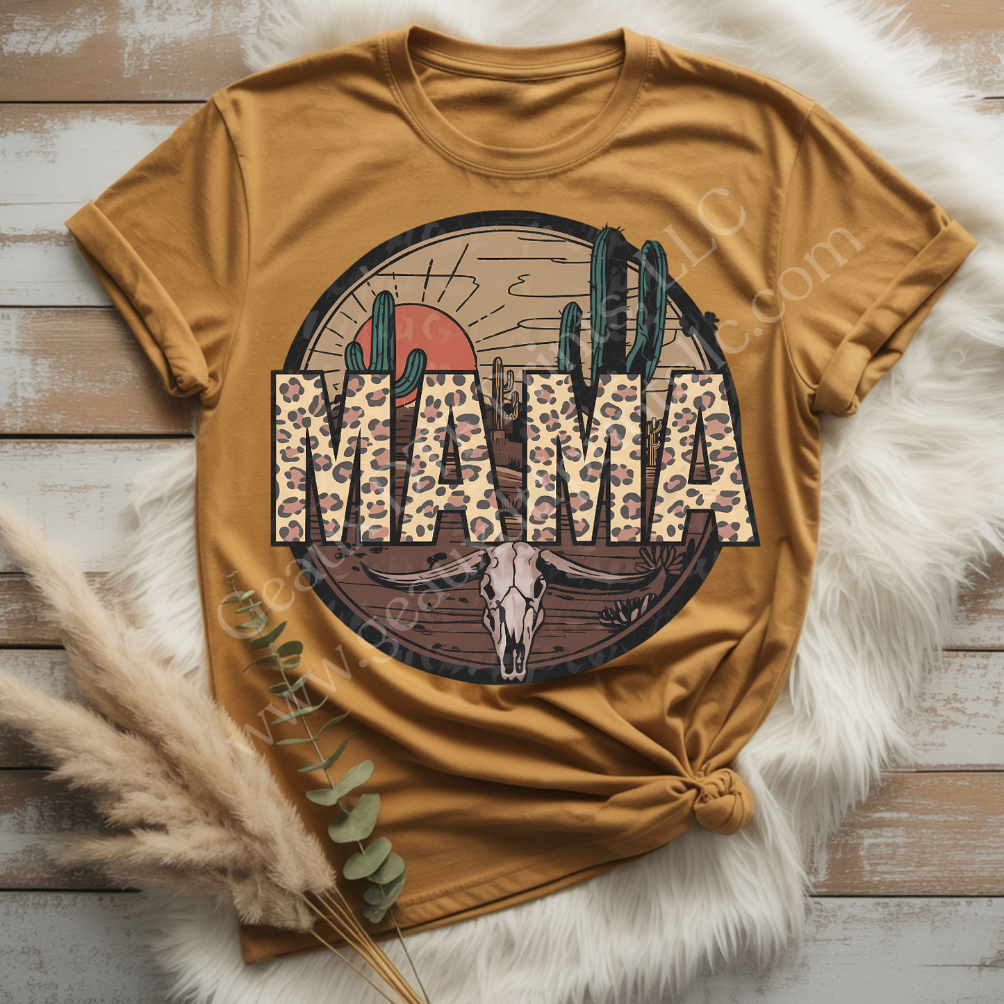 Western Leopard Mama DTF Single Print