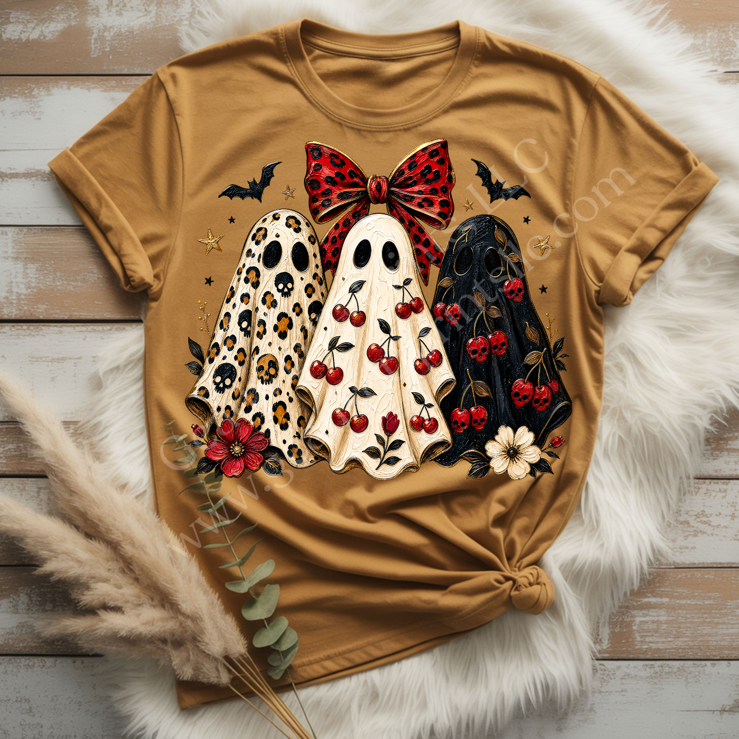 Ghost Trio w/ Cherries DTF Single Print