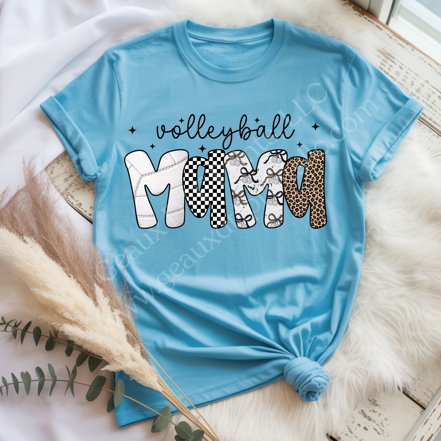 Volleyball Mama Black DTF Single Print
