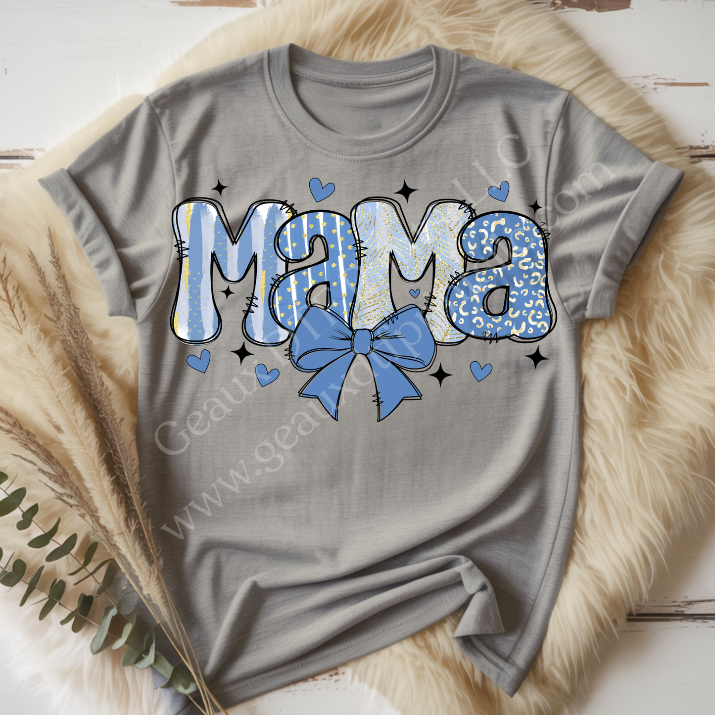 Blue Bubble Mama DTF Single Print