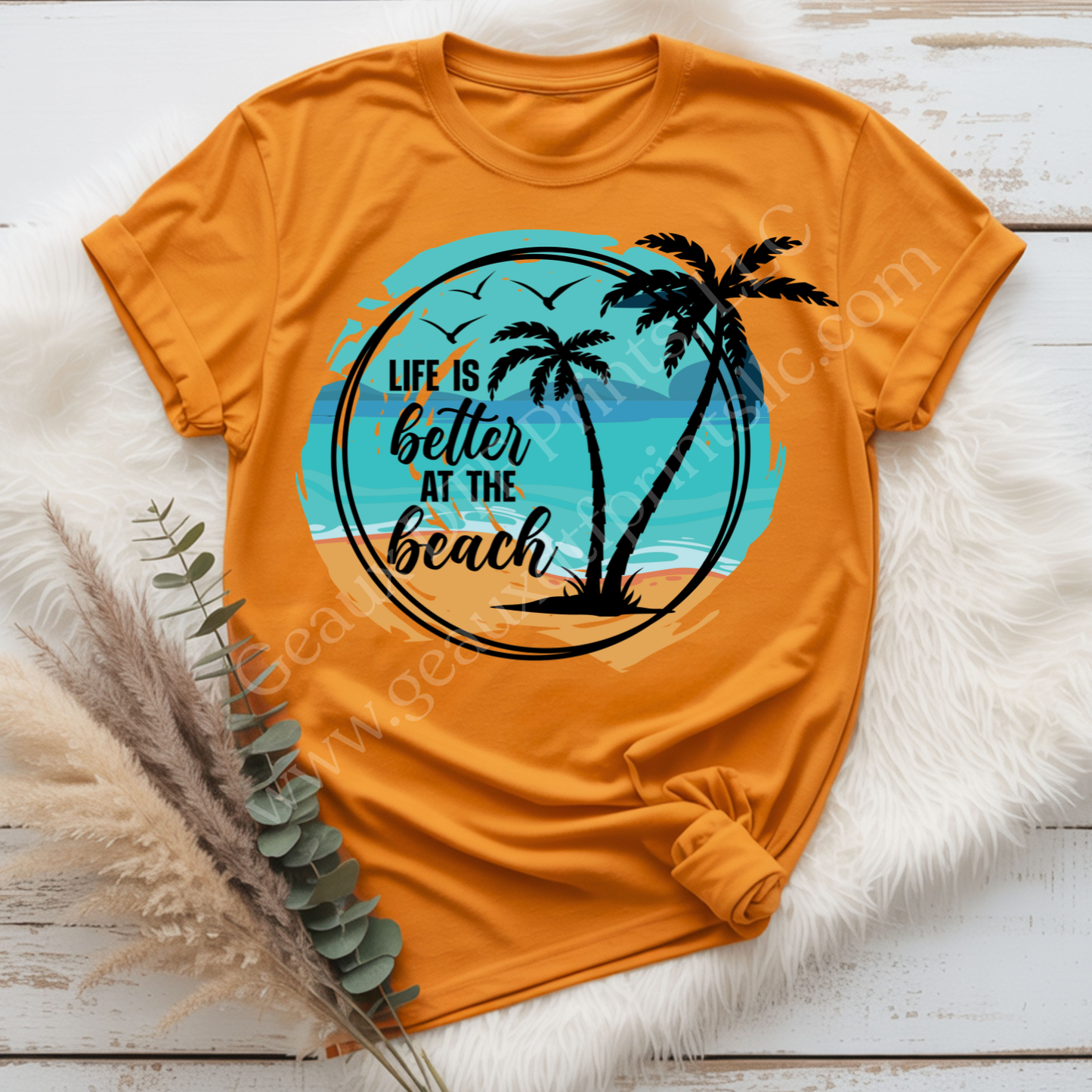 Life is better at the beach DTF Single Print