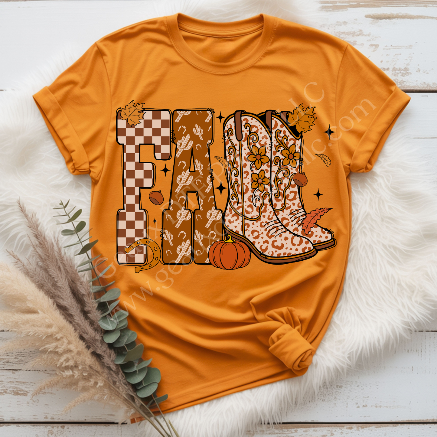 Fall Boots DTF Single Print