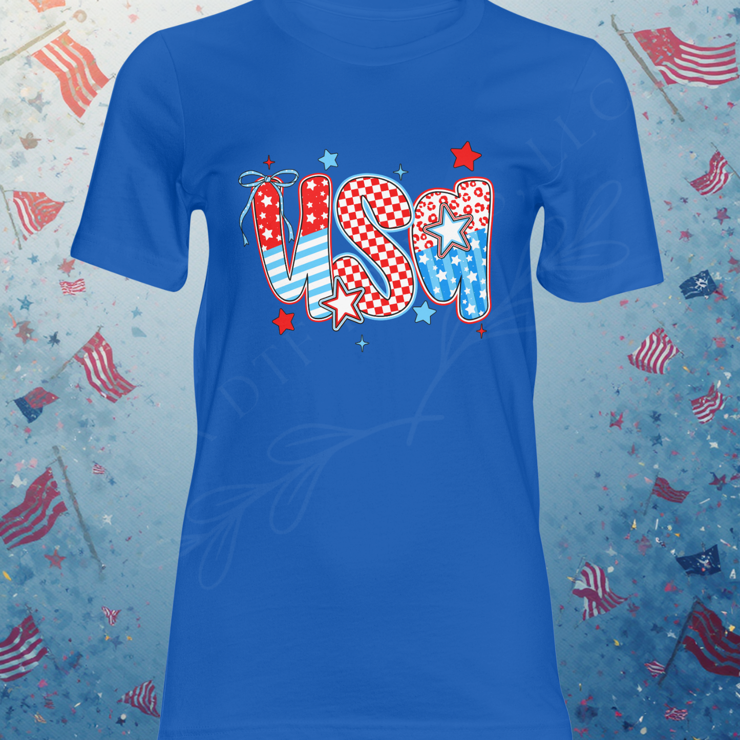 Checkered USA DTF Single Print