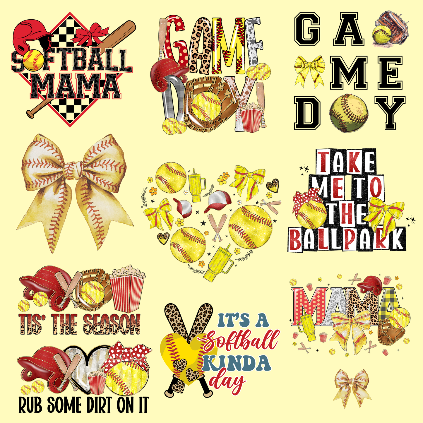 Softball Gang Sheet