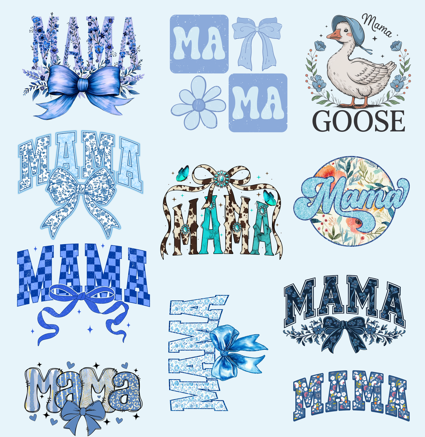 Blue Mama Gang Sheet