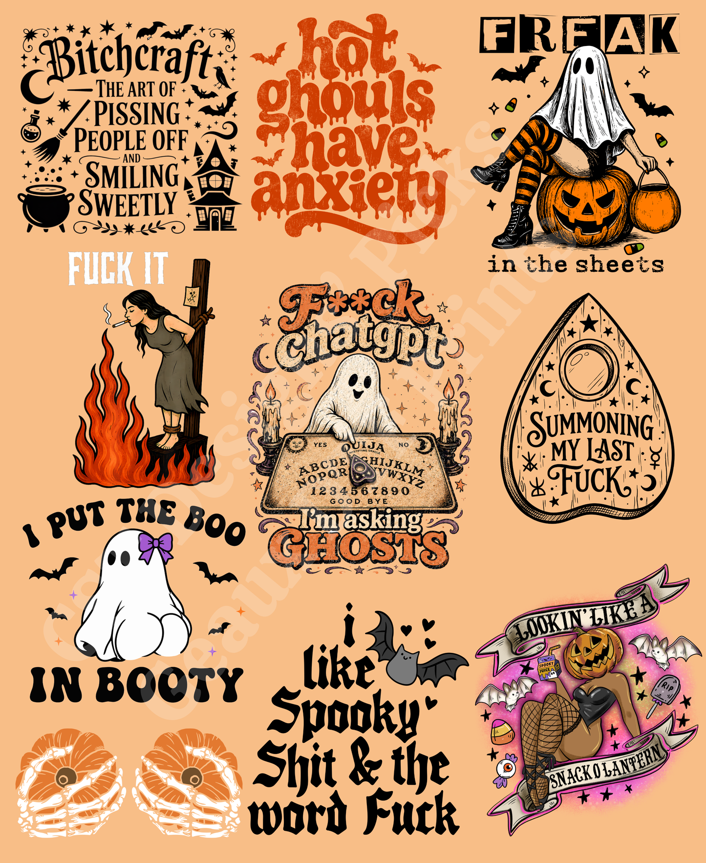 CST Designs' Funny Halloween Gang Sheet