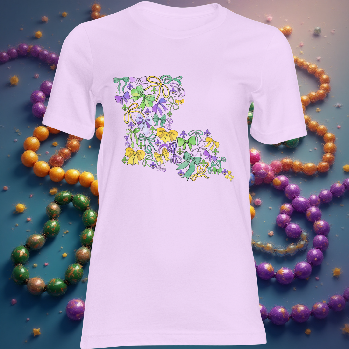 Mardi Gras Louisiana Bows DTF Single Print