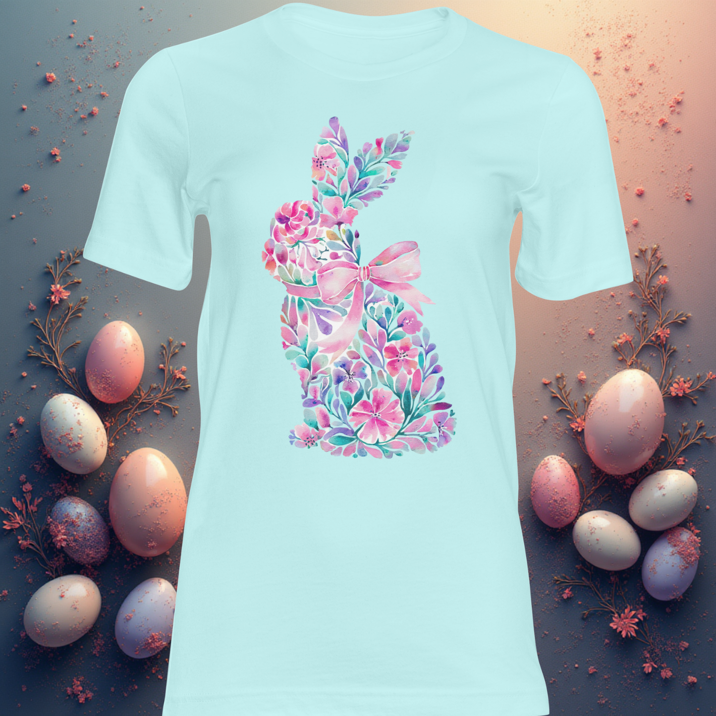 Floral Bunny DTF Single Print