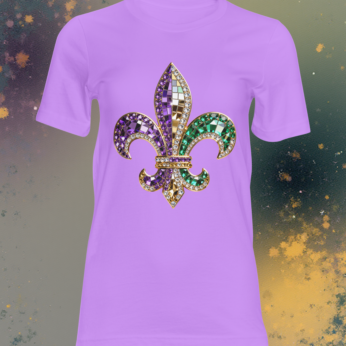 Rhinestone Fleur De Lis DTF Single Print