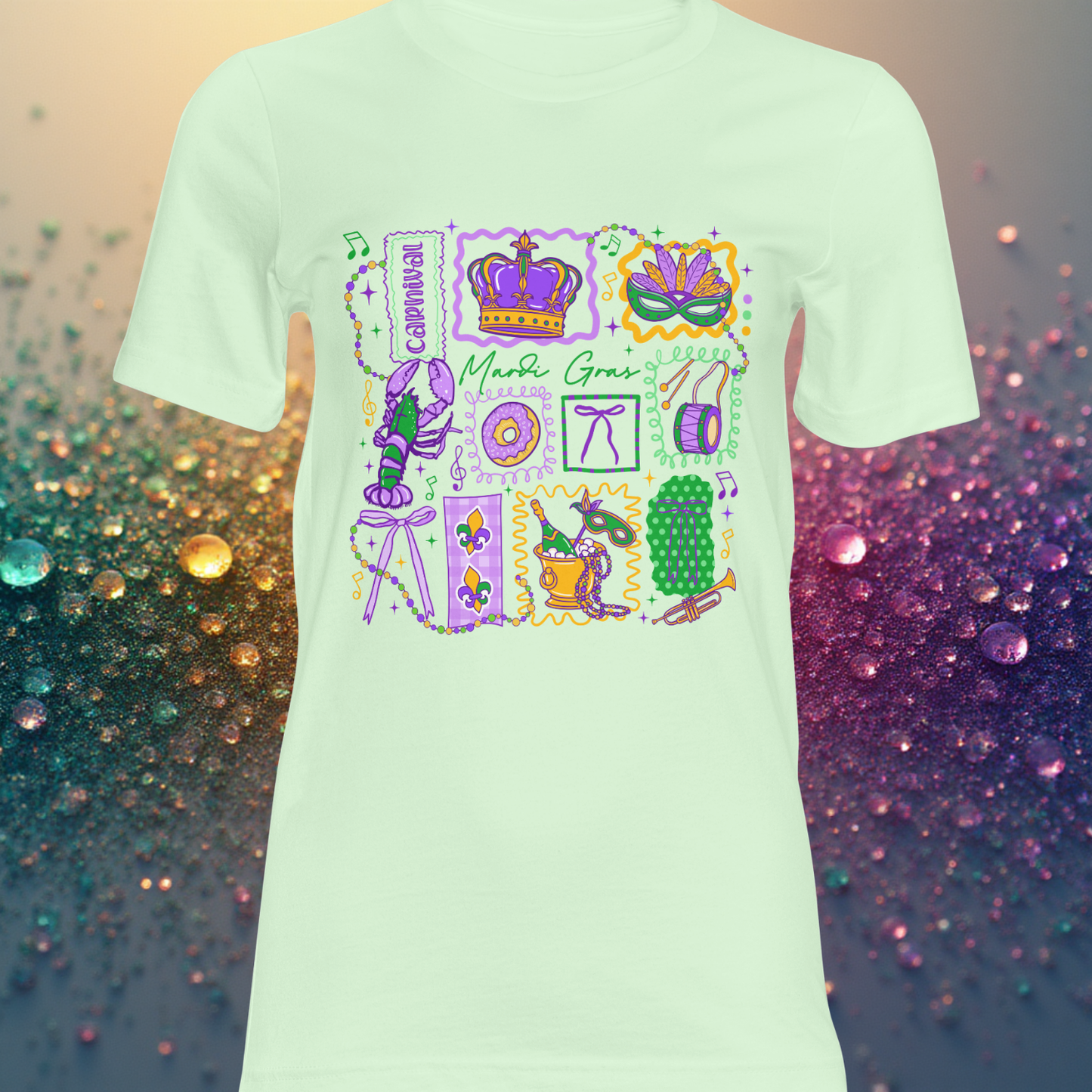 Carnival Mardi Gras DTF Single Print