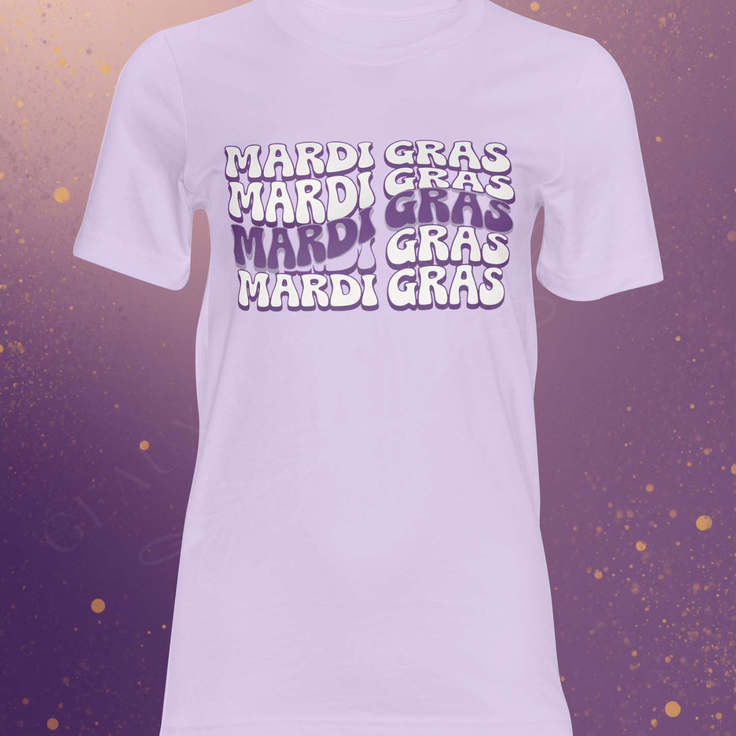 Mardi Gras Bubble DTF Single Print