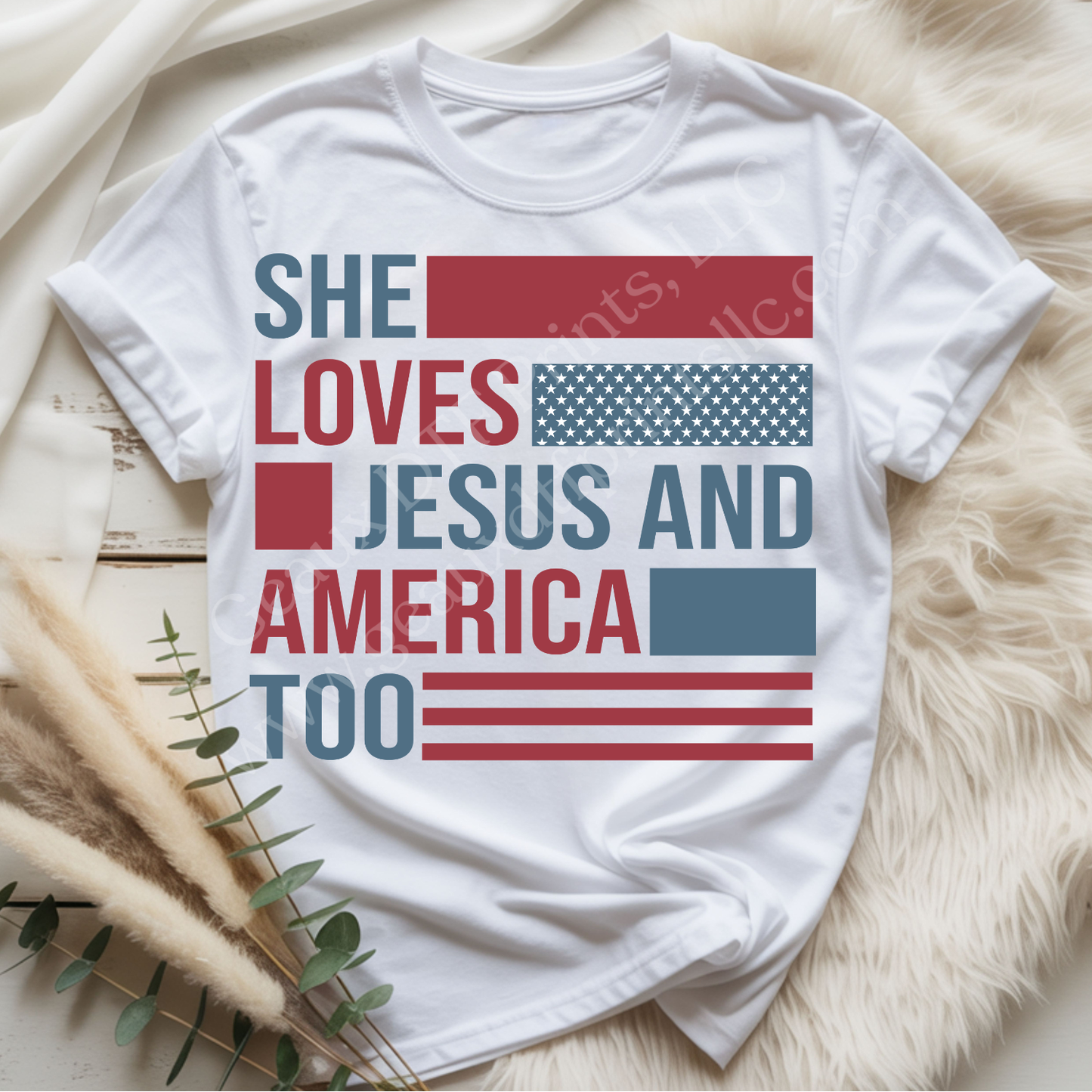 Loves Jesus and America DTF Single Print