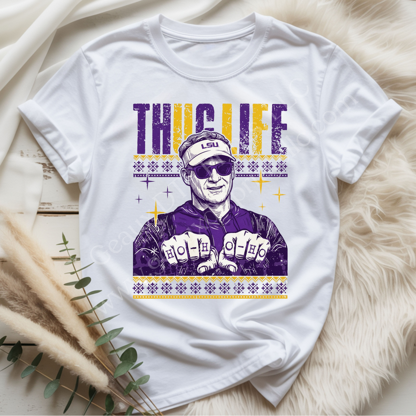 LSU Thug Life DTF Single Print