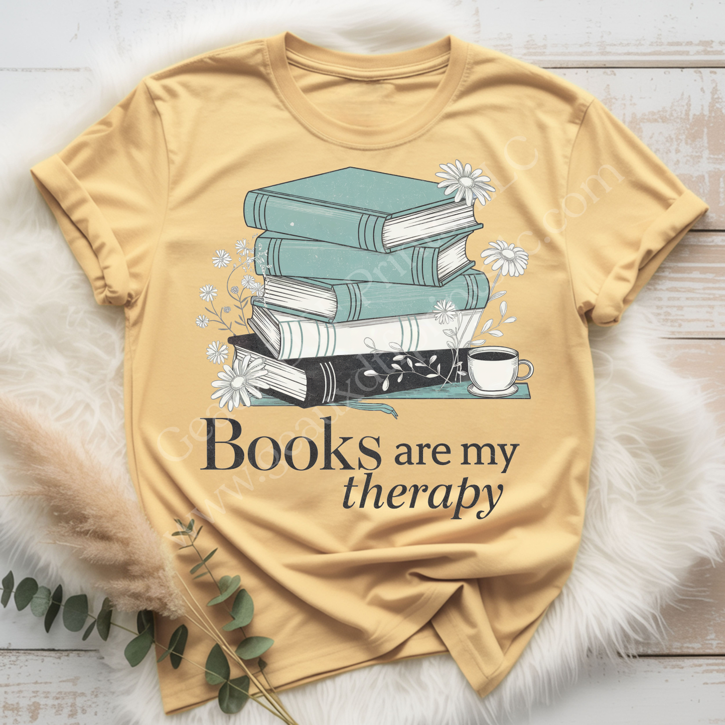 Books are my therapy DTF Single Print