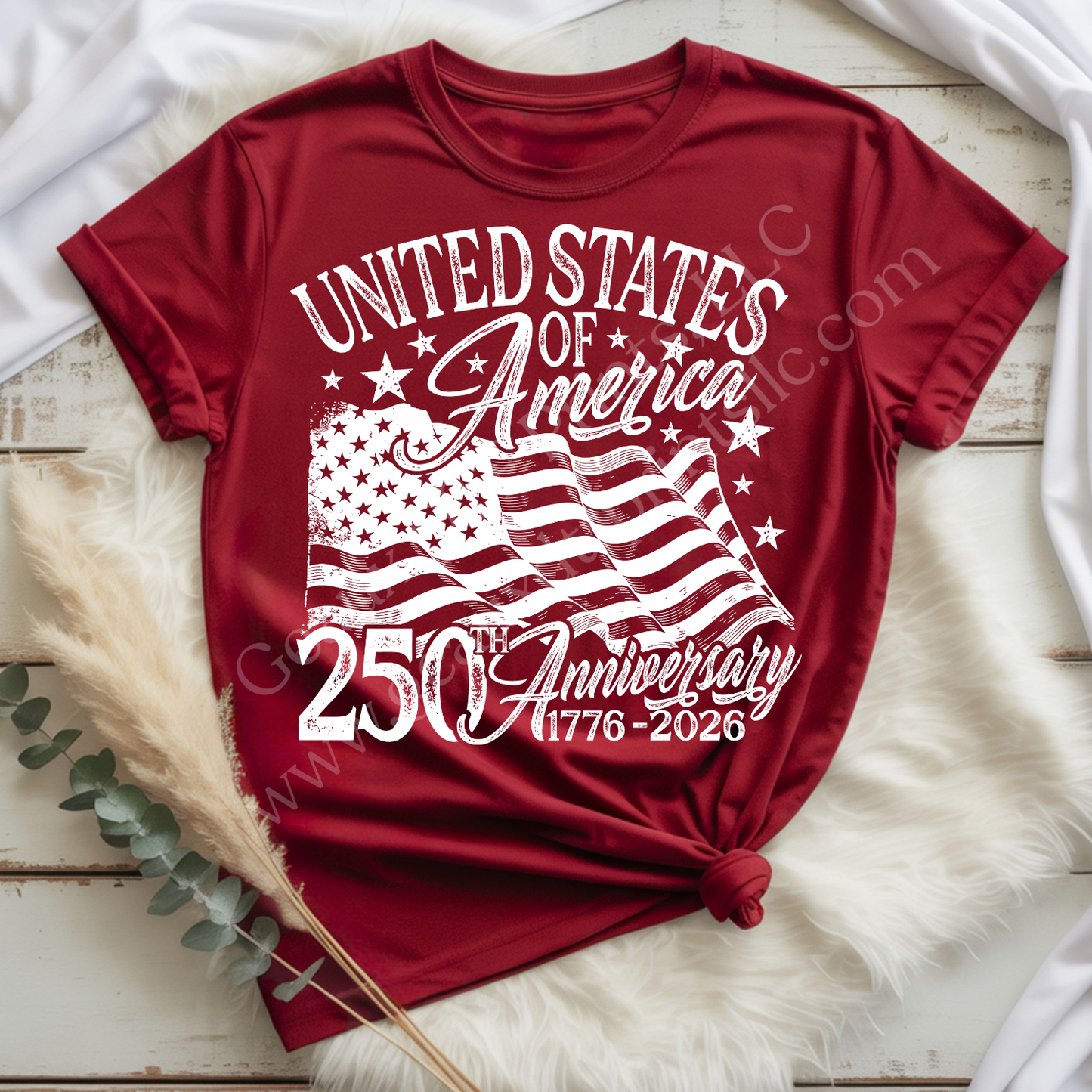 250th Anniversary White DTF Single Print