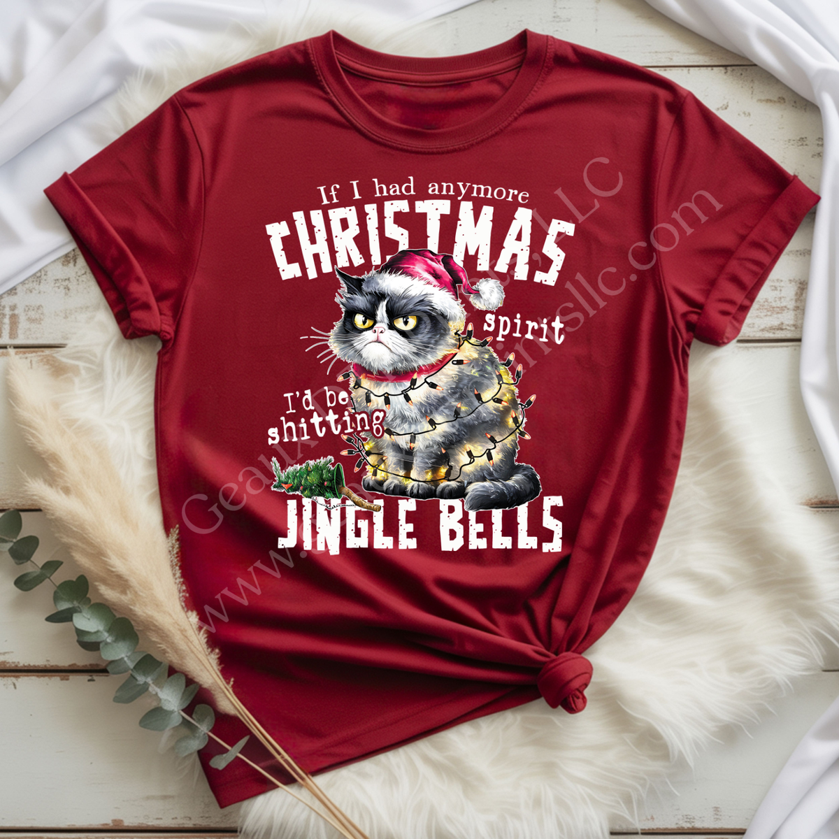 Christmas Spirit White DTF Single Print