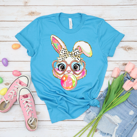 Poppin' Bubbles Bunny - Aqua Bella Canvas