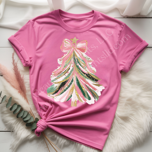 Pink Painted Tree DTF Single Print