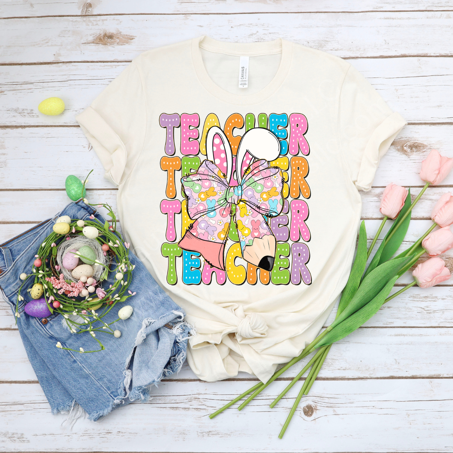 Teacher Easter 2 DTF Single Print