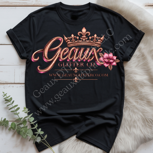 New Geaux Glitter Shirt Design- PRE-SALE (Black only)