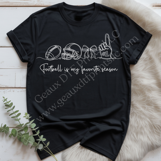 Football is my favorite White DTF Single Print