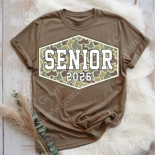 Senior 2026 Camo DTF Single Print