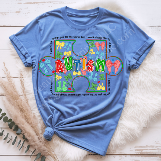 Autism Puzzle Piece DTF Single Print
