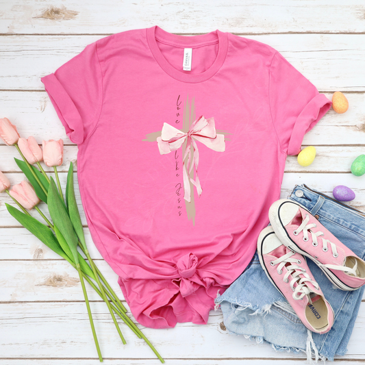 Love Like Jesus - Charity Pink Bella Canvas