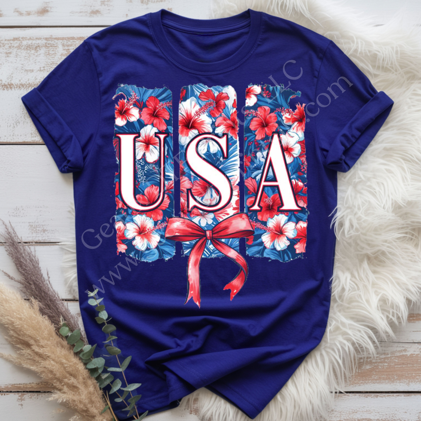 USA Floral DTF Single Print