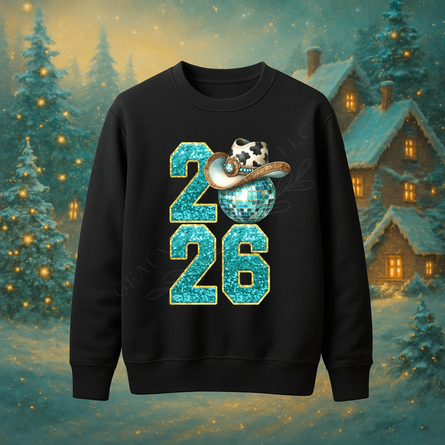 Country Western Disco Ball 2026 New Year DTF Print