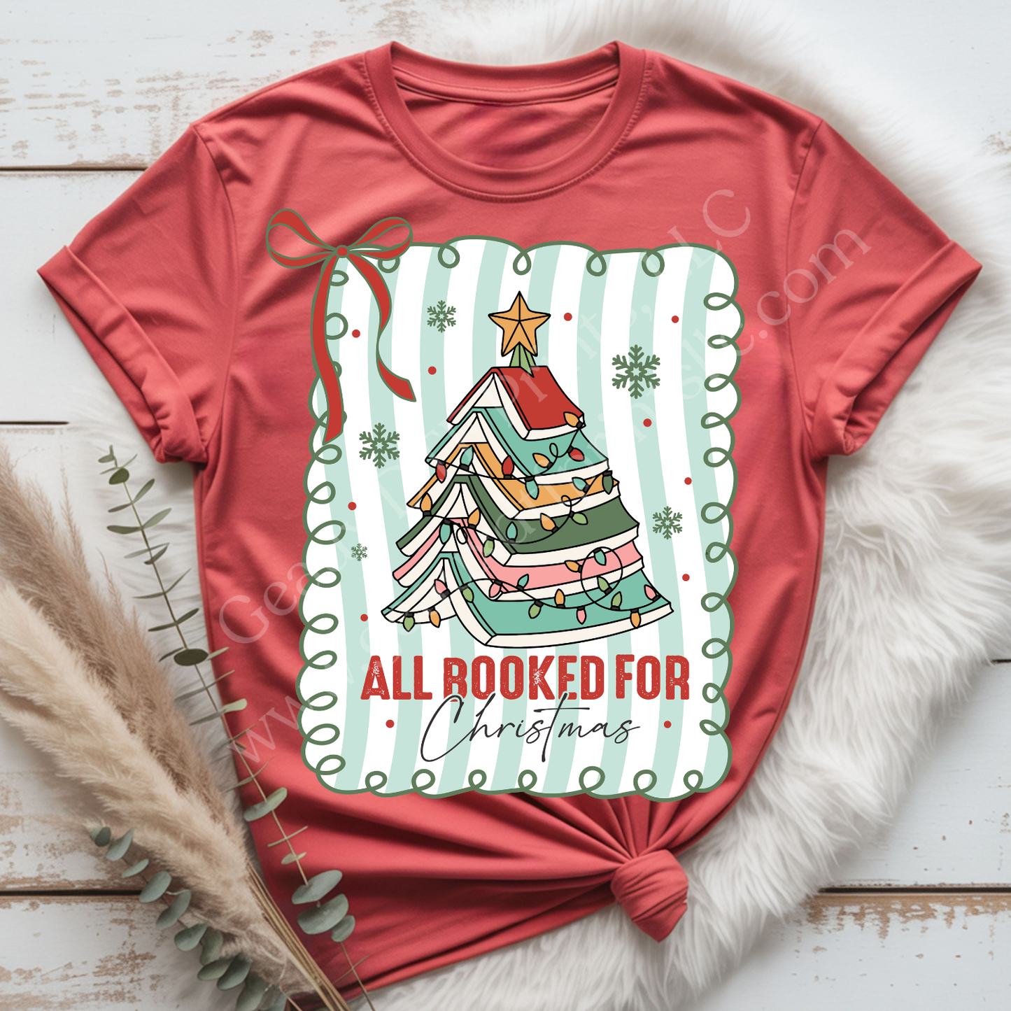 All Booked For Christmas DTF Single Print