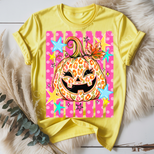 Neon Halloween Pumpkin DTF Single Print