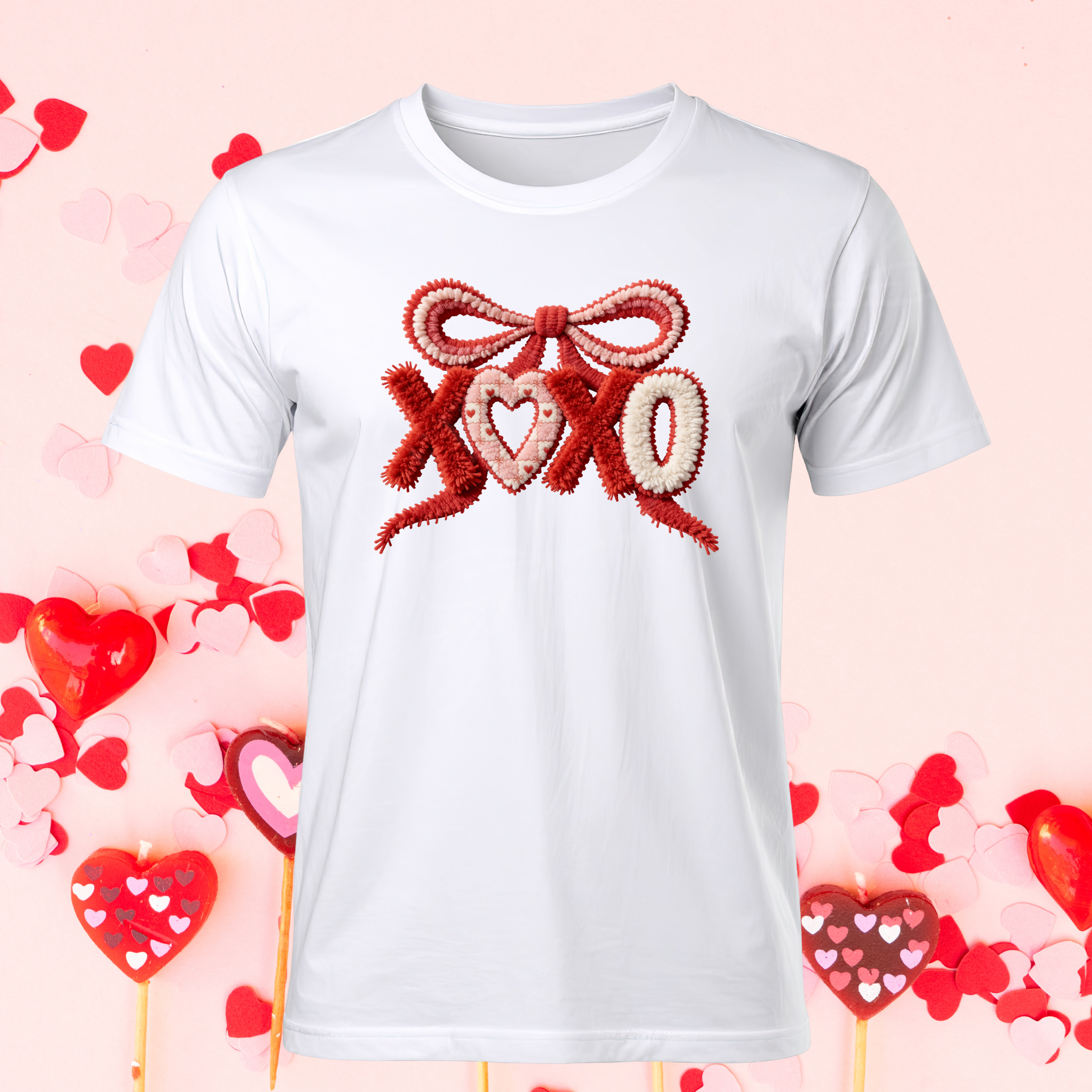 XOXO Yarn Bow Single DTF Print