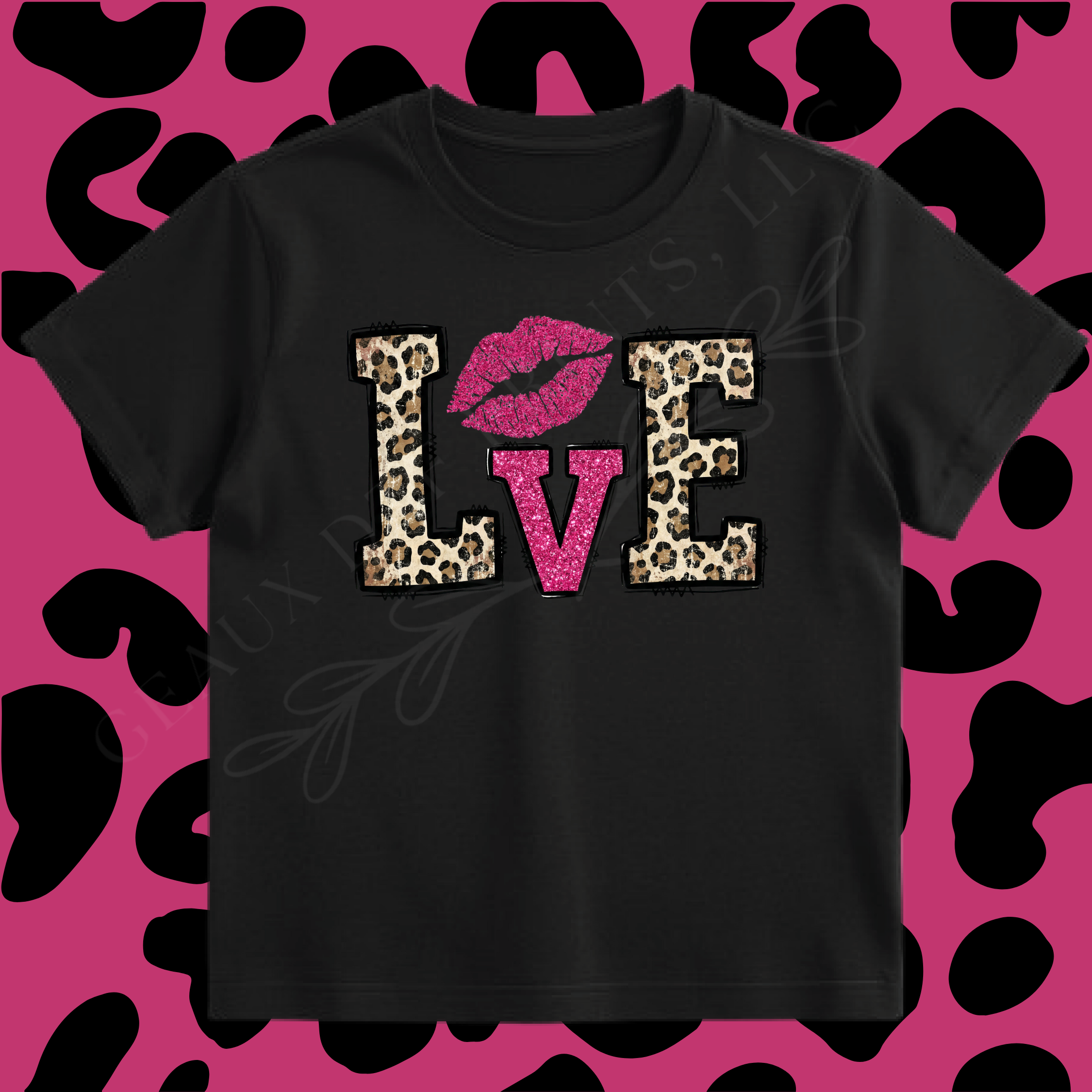 Love Leopard DTF Print