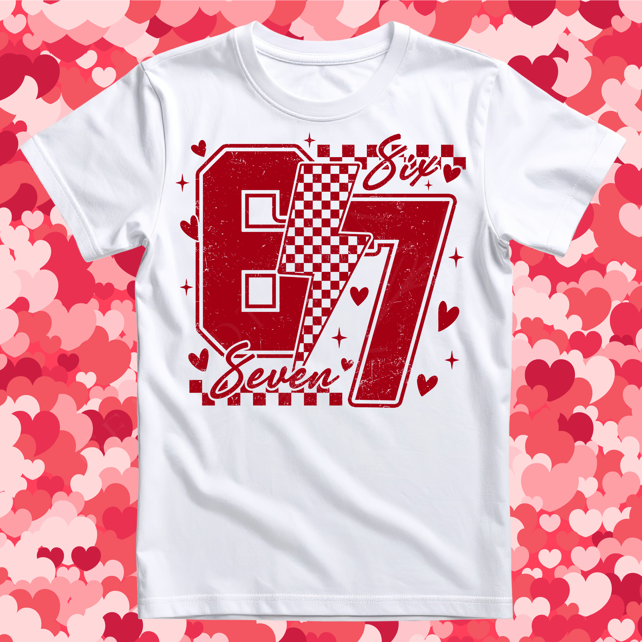 6 7 Lightning Bolt Single DTF Print