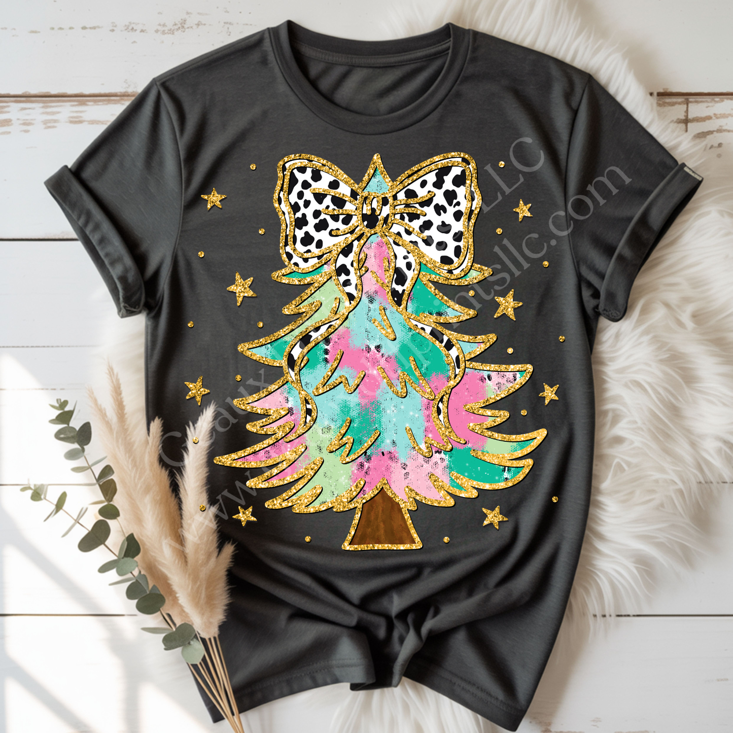 Colorful Tree Pastel DTF Single Print